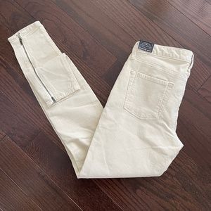 3 for $30 | Lucky Brand Lolita Skinny Ankle Corduroy in Cream